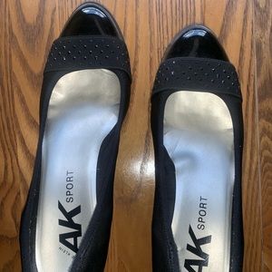 Black shoes Anne Klein, size 10.